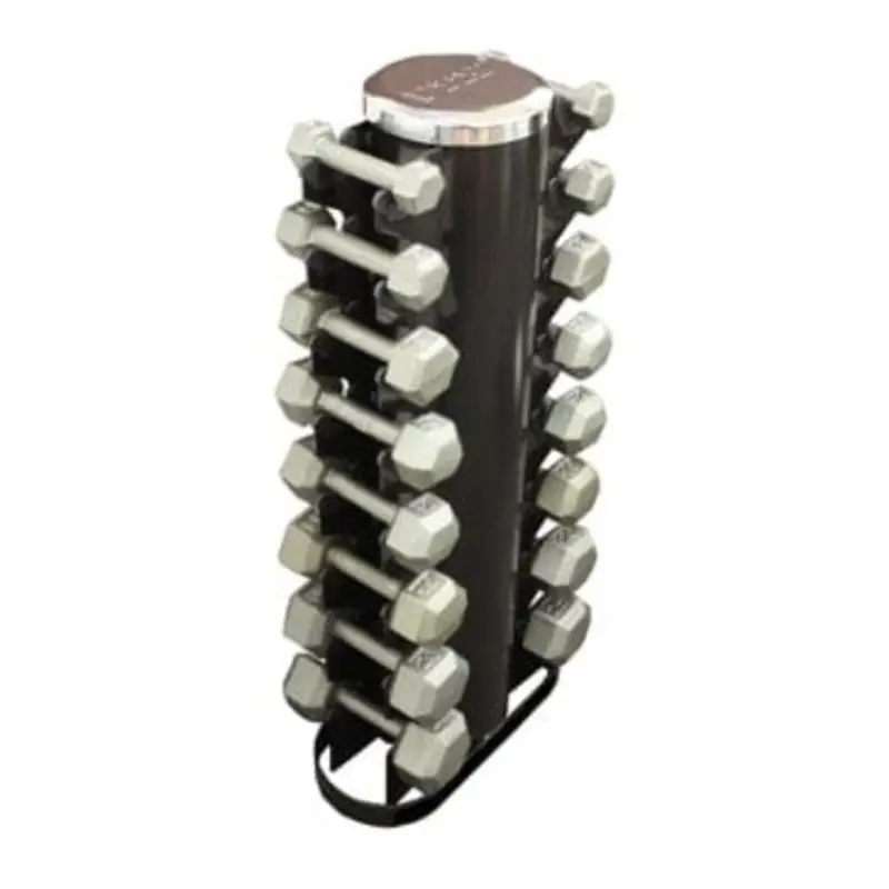 Troy USA Sports Iron Hex Dumbbells with Vertical Rack - VERTPAC-IHD25