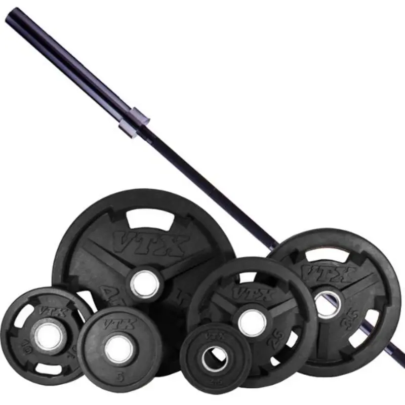 Troy VTX Rubber-Coated Olympic Grip Weight Set - GOSS-VR