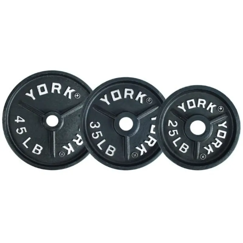 York Barbell 2 Deep Dish Olympic Weight Plates Set