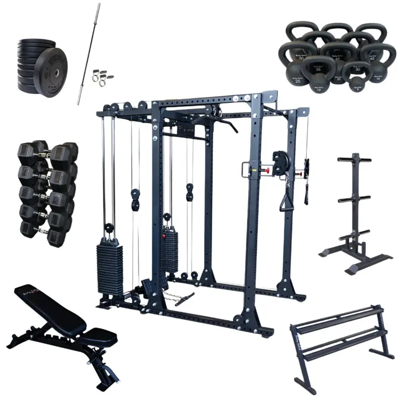Functional Trainer Power Rack Home Gym Bundle