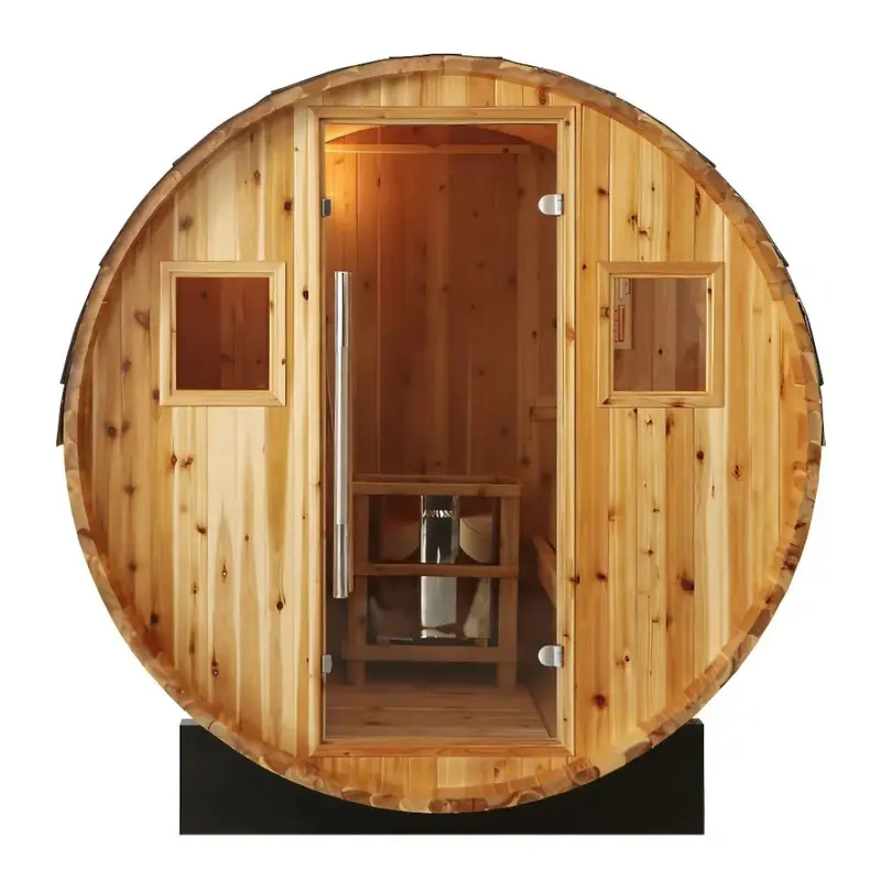 Sunray Saunas Aurora 300SH 2-4 Person Barrel Sauna