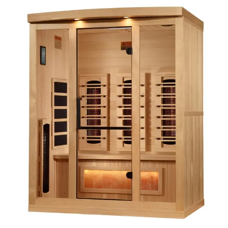 Golden Designs 3-Person Full Spectrum Near Zero EMF Infrared Sauna
