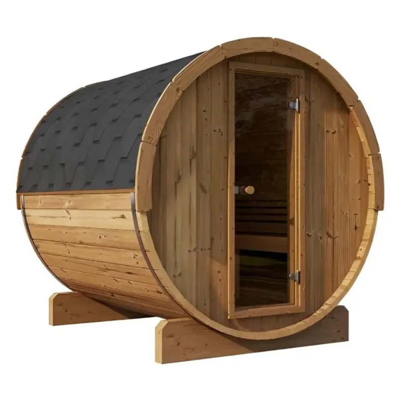 SaunaLife E8 6 Person Outdoor Barrel Sauna