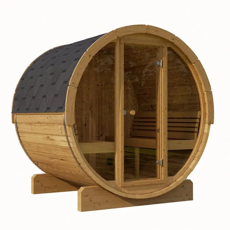 SaunaLife E8G 6-Person Outdoor Barrel Sauna