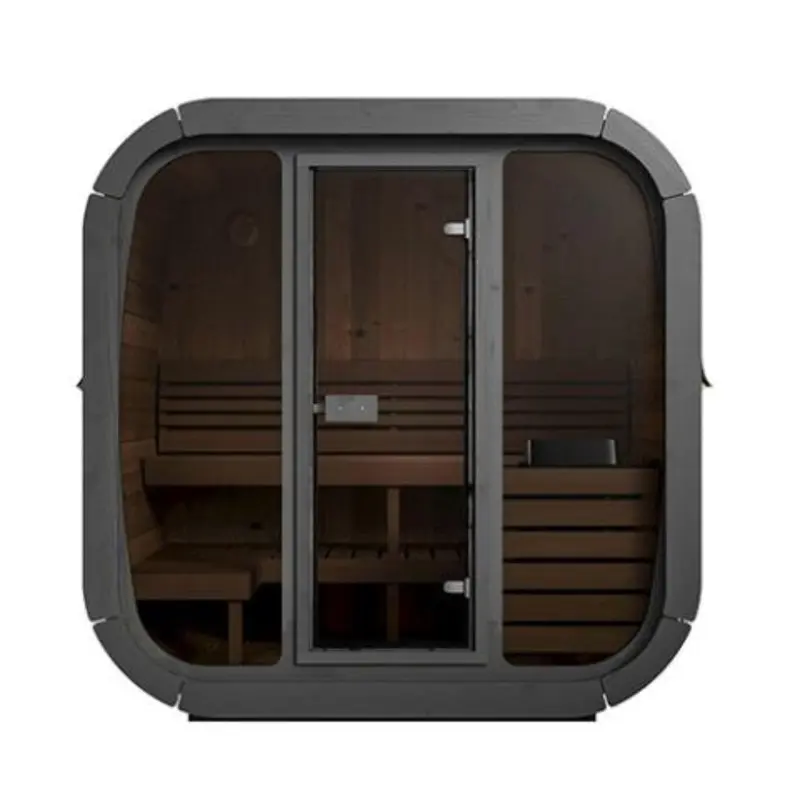 SaunaLife Cube Series CL5G 4 Person Outdoor Home Sauna Kit
