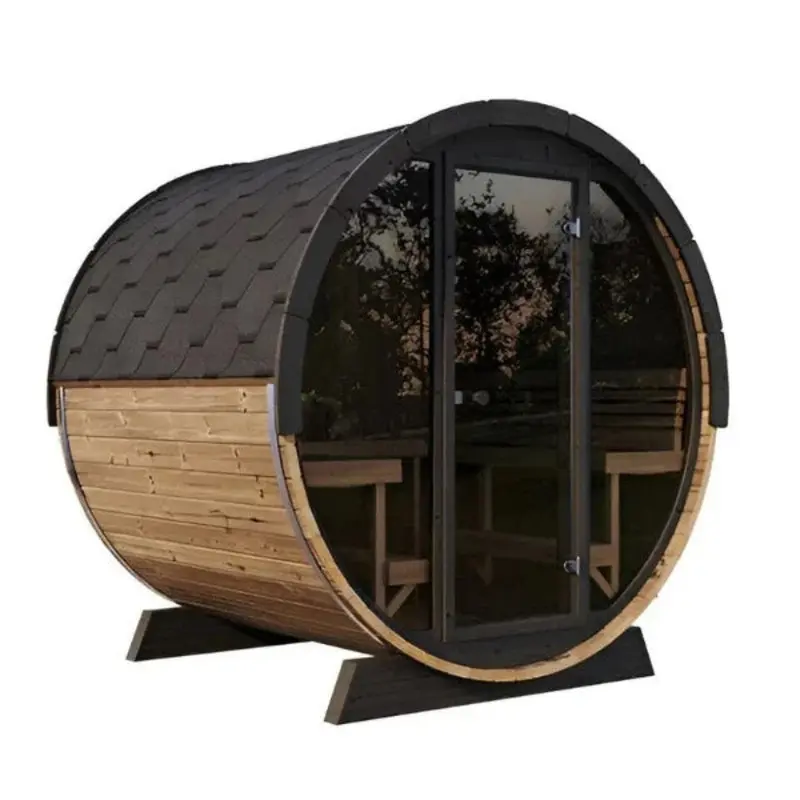 SaunaLife EE8G ERGO Series 6 Person Outdoor Sauna Barrel