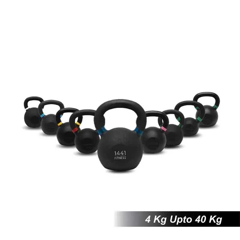 Powder Coated Cast Iron KettleBell | 4 to 40 kg | 1441 Fitness