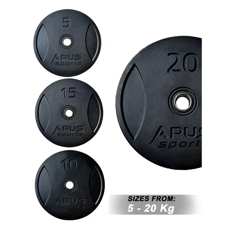 Apus Premium Olympic Bumper Plates 5 KG - 20 KG (Sold as Per Piece) with 1 Year Warranty