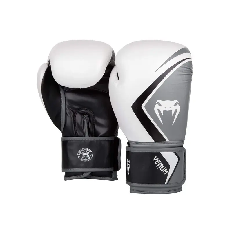Venum Contender 2.0 Boxing Gloves White Grey Black - 8 Oz -14 Oz