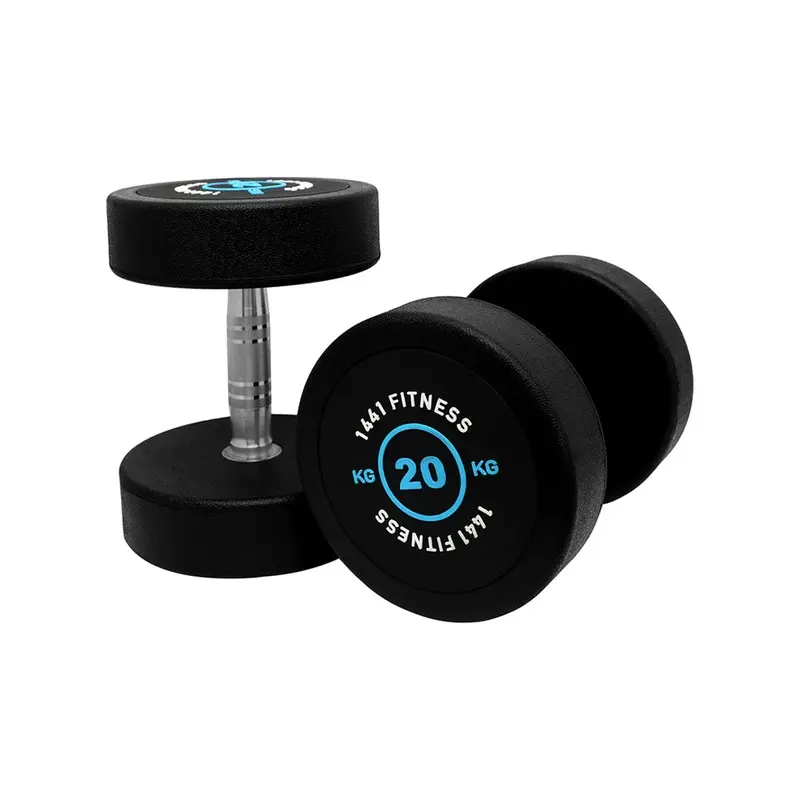 1441 Fitness Rubber Round Dumbbells - 20 Kg