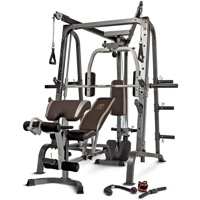 Marcy  Home Gym Smith Machine with Weight Bench MD-9010G