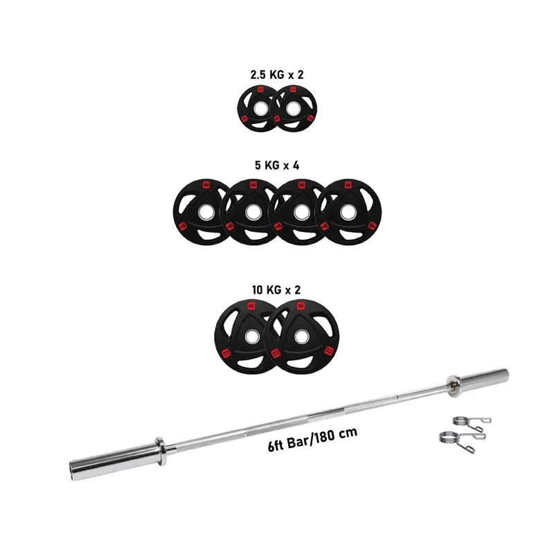 1441 Fitness Tri Grip Plate Set - 60 Kg
