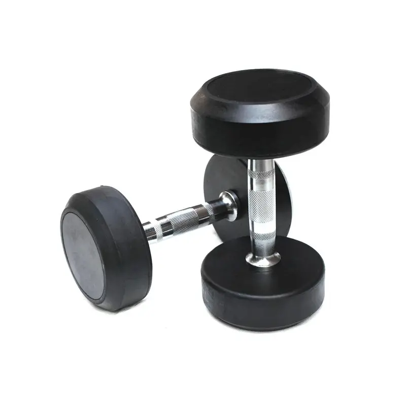Prosportsae Round Rubber Dumbbells 17.5 KG - Sold as Pair