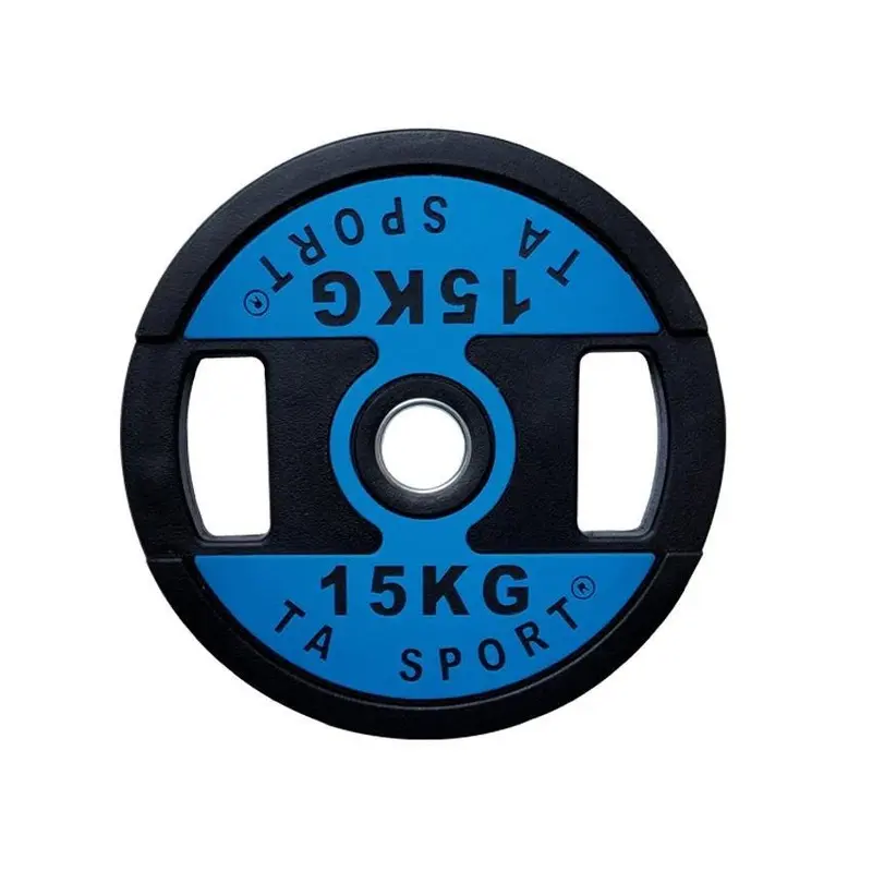 TA Sports Dual Grip Premium Quality Rubber Weight Plates - 15 KG (Per Piece)