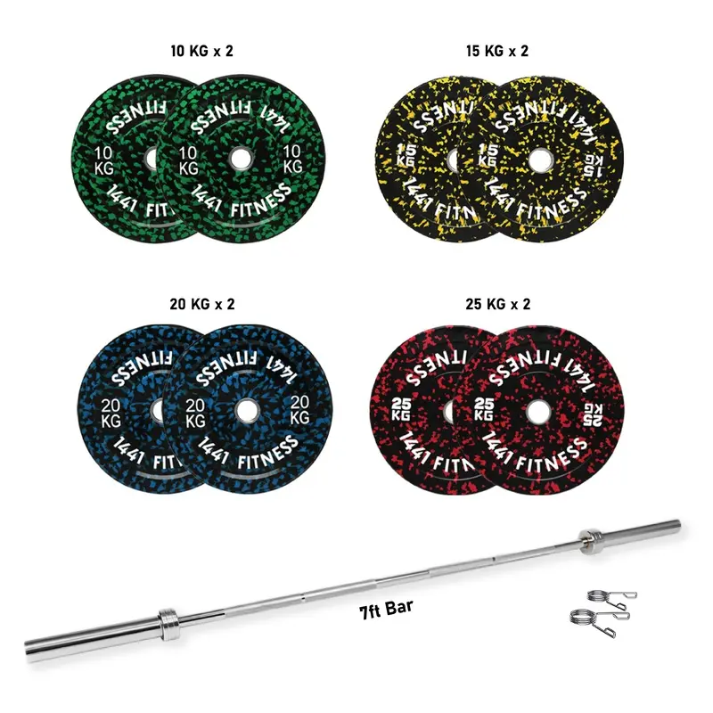 1441 Fitness Camouflage  Bumper Plate Set - 160 Kg