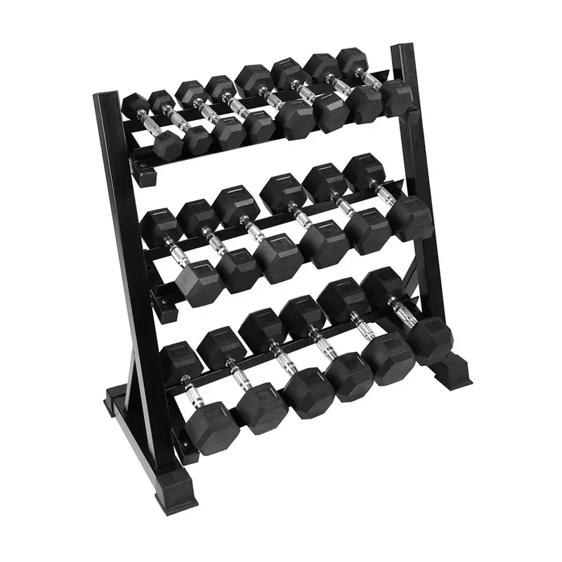 1441 Fitness Hex Dumbbells Set with Rack - 1 Kg to 10 Kg
