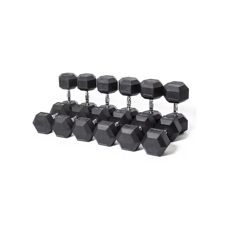 1441 Fitness Rubber Hex Dumbbells Set - 2.5 Kg - 50 Kg ( 20 Pairs )