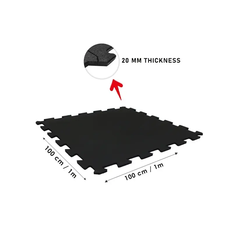 1441 Fitness Interlocking Flooring - 100 cm x 100 cm x 20 mm