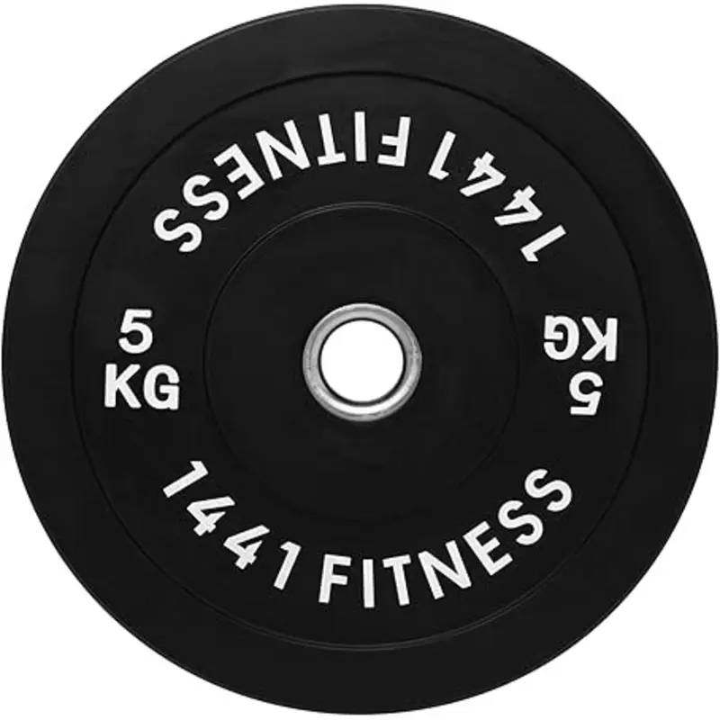 1441 Fitness Black Rubber Bumper Plates (5 KG - 25 KG)