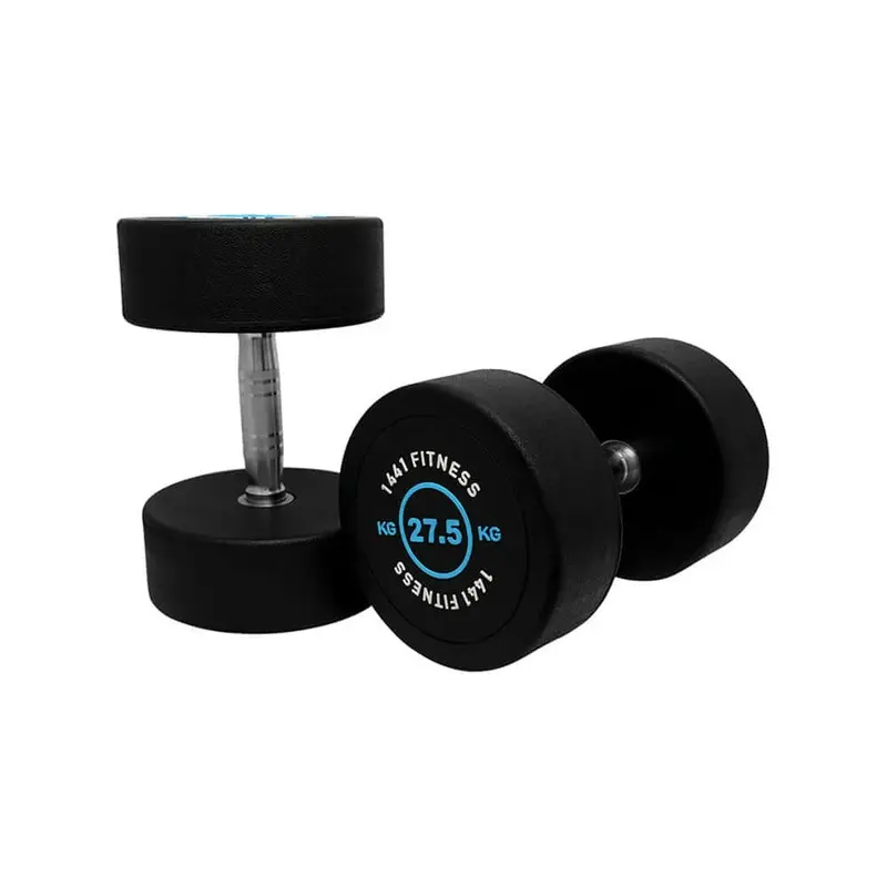 1441 Fitness Rubber Round Dumbbells - 27.5 Kg