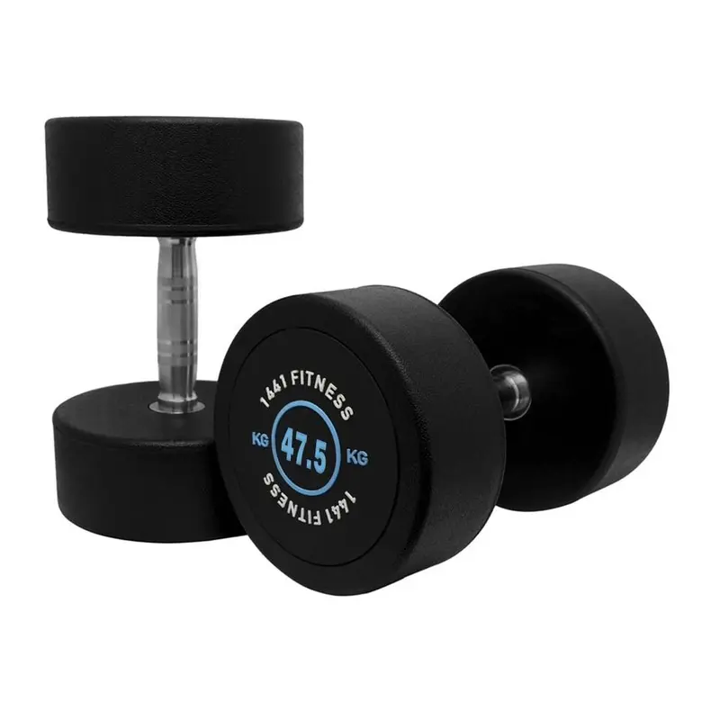 1441 Fitness Rubber Round Dumbbells - 47.5 Kg