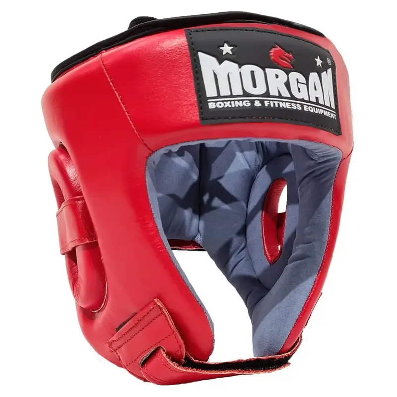 Morgan Platinum  Open Face Leather Head Guard