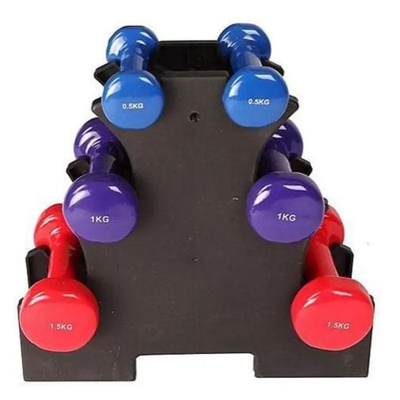 Mini D-B Rack for 3 pairs of Vinyl or Neoprene Dumbbells