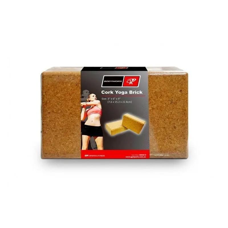 BODYWORX CORK YOGA BRICK (3 X 6 X 9)