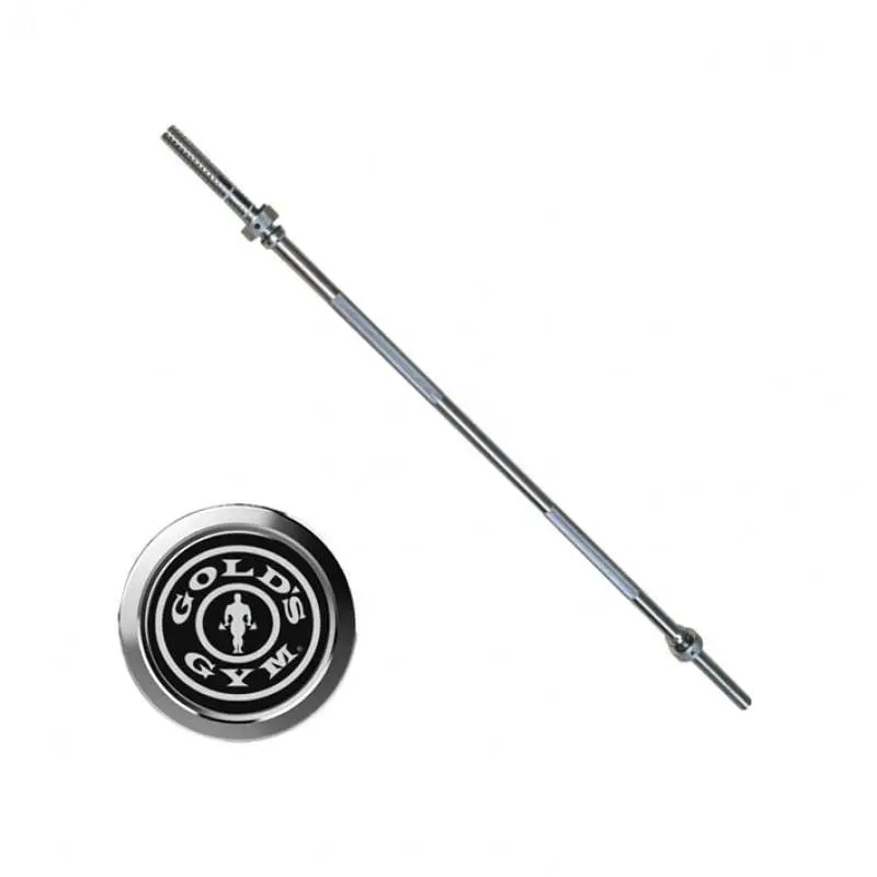 CLEARANCE:  Gold's Gym 7ft Olympic Barbell w/ Lockjaw Collars