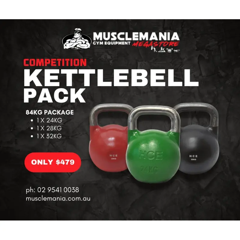 KETTLEBELL PACKAGE DEAL 3 - PRO COMPETITITION 24KG, 28KG, 32KG