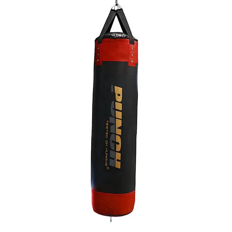 AAA PUNCH BOXING BAG - Urban - STRAPS - 5FT BLK/RED