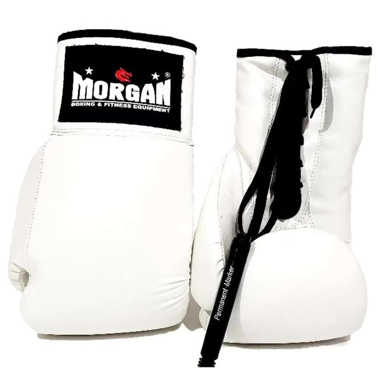 MORGAN P.U LACE UP AUTOGRAPH GLOVES (10oz)