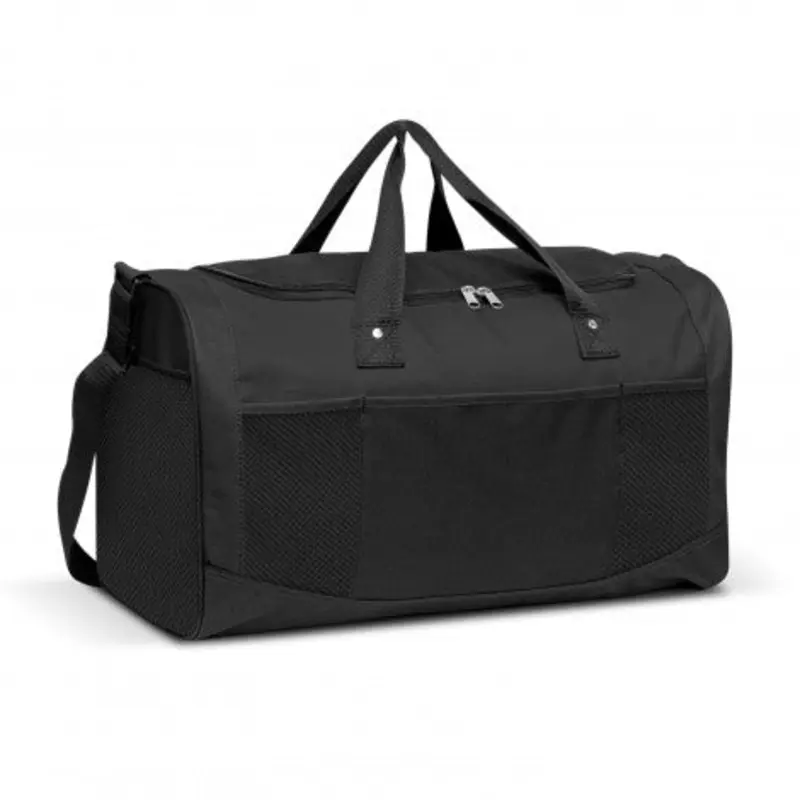 SPORTS DUFFLE BAG, PLAIN BLACK