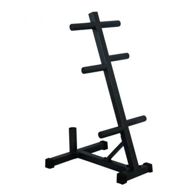 Olympic Weight Storage Stand with Bar Holder