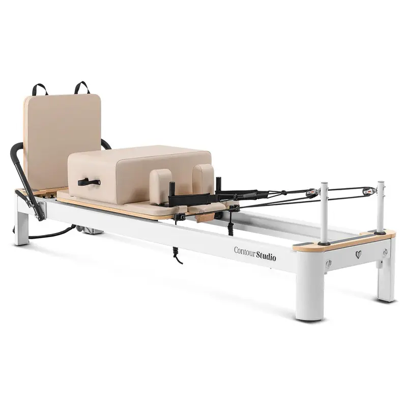 WINTER WORKOUT SALE: Contour Studio Commercial Pilates Reformer Machine (Beige)
