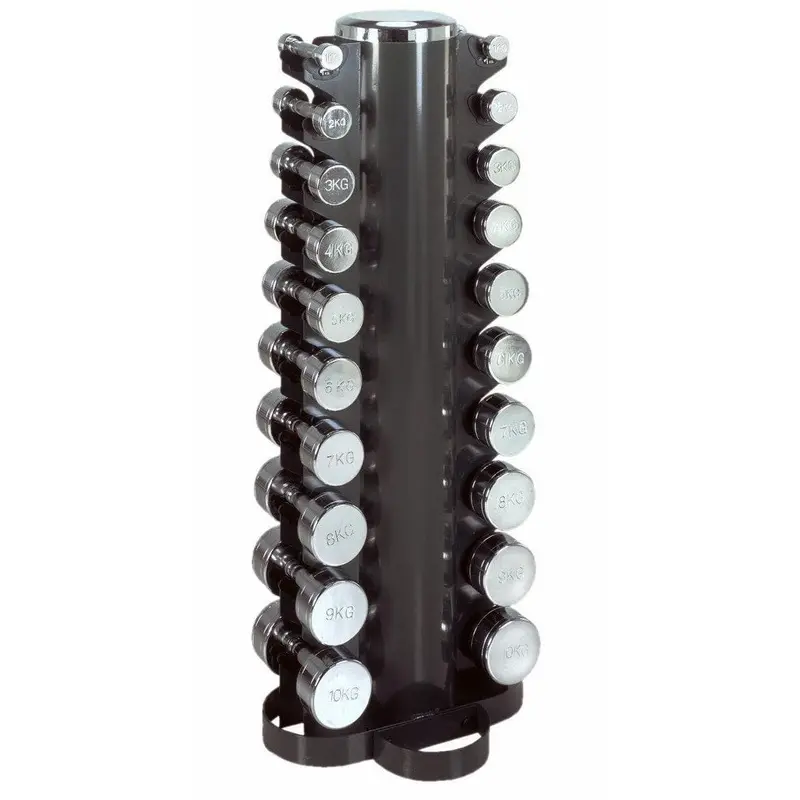 Vertical Commercial Dumbbell Rack for 10 pairs (Black)