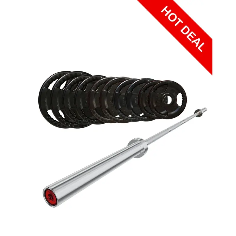 FATHER'S DAY SPECIAL - STRENGTH PACK - 150KG Plate Pack + 7FT Spartan Barbell