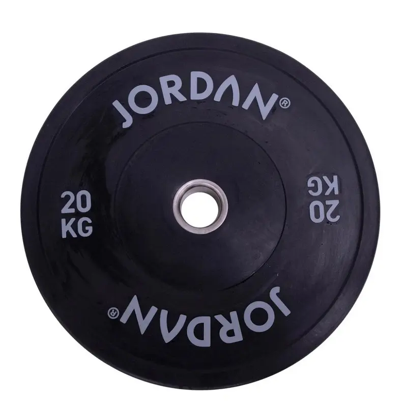 Jordan Fitness HG Black Rubber Bumper Plate 20kg