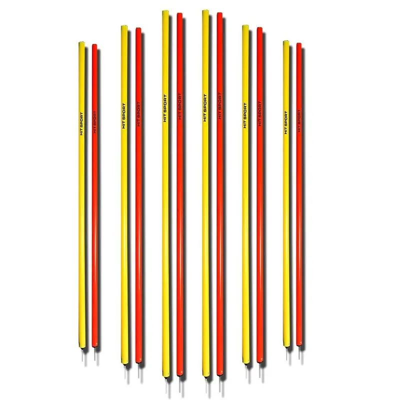 Hit Sport Training Boundary Poles Orange/Yellow Set of 12 with Bag