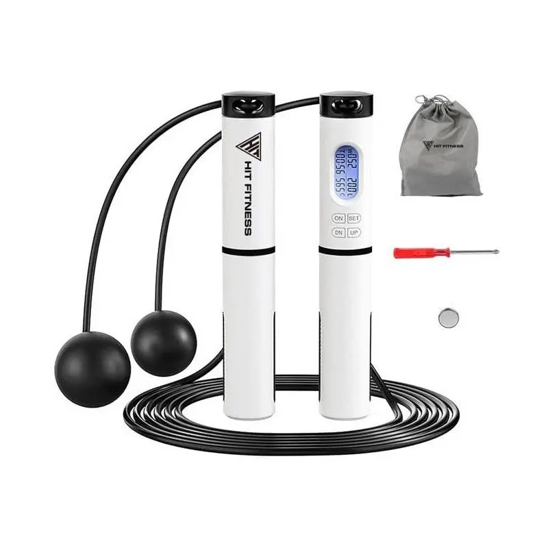 Hit Fitness Digital Calorie Burn Skipping Rope with Counter