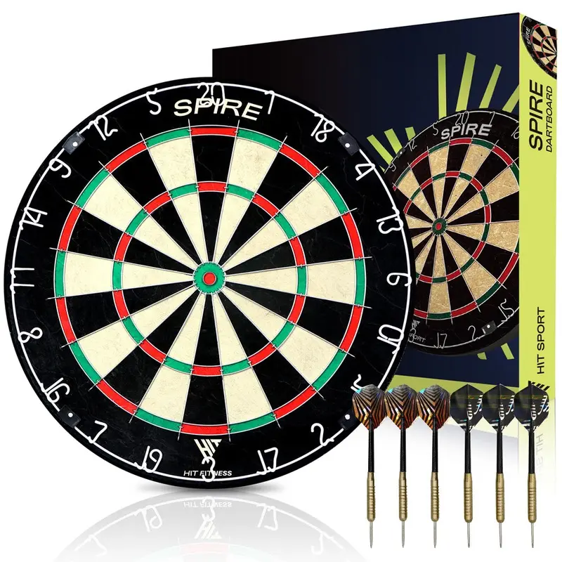 Hit Sport Spire Dartboard with 6 Steel Tip Darts