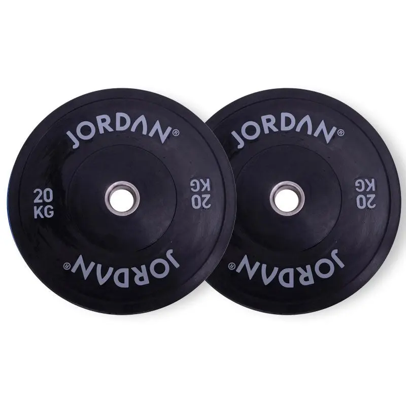 Jordan Fitness Black Bumper Plates 20kg | Bundle
