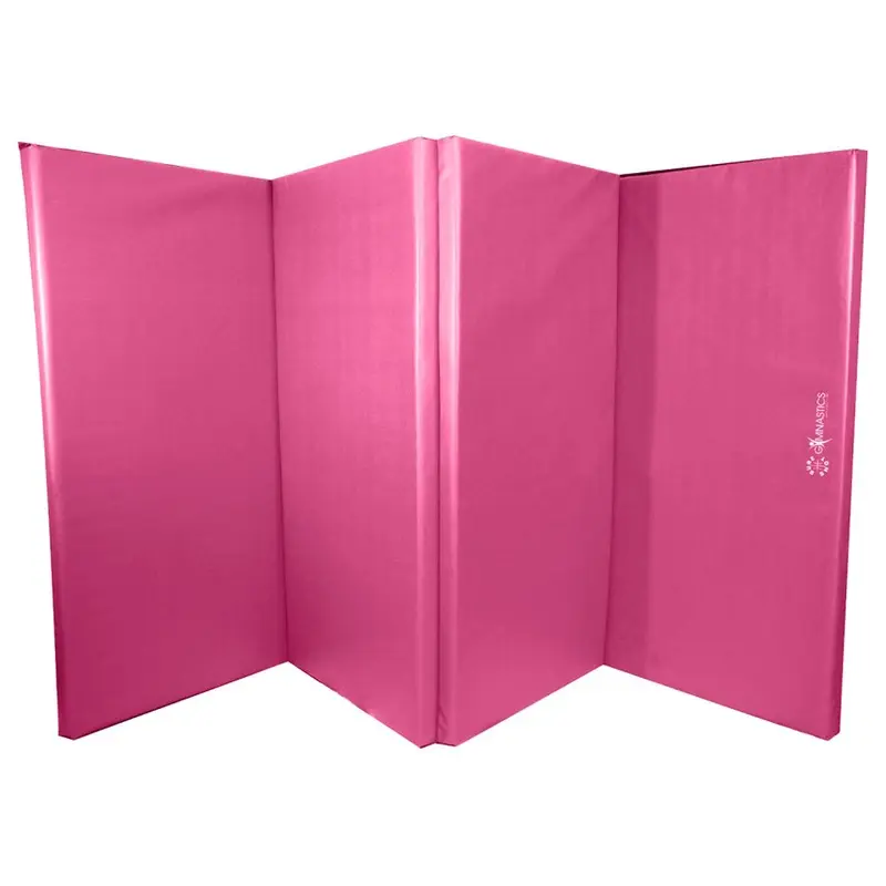 Sure Shot Foldable Double Gymnastics Mat | Pink 60mm