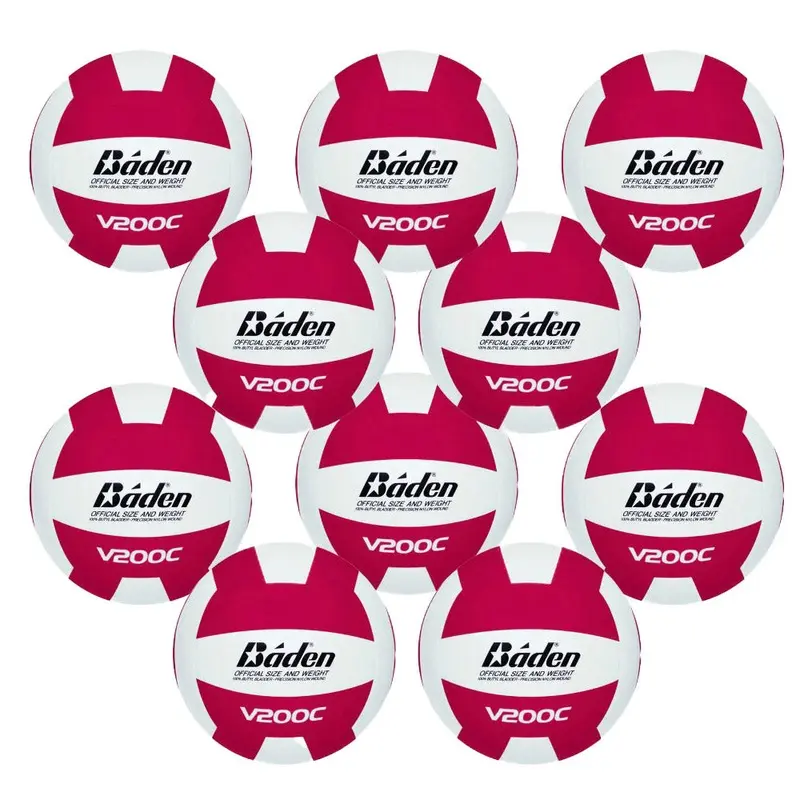 Baden V200 10 Volleyball Pack with Twine Carry Bag