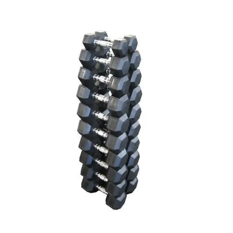 Muscle Motion Rubber Hex Dumbbells - 5 Pairs - 10kg to 20kg
