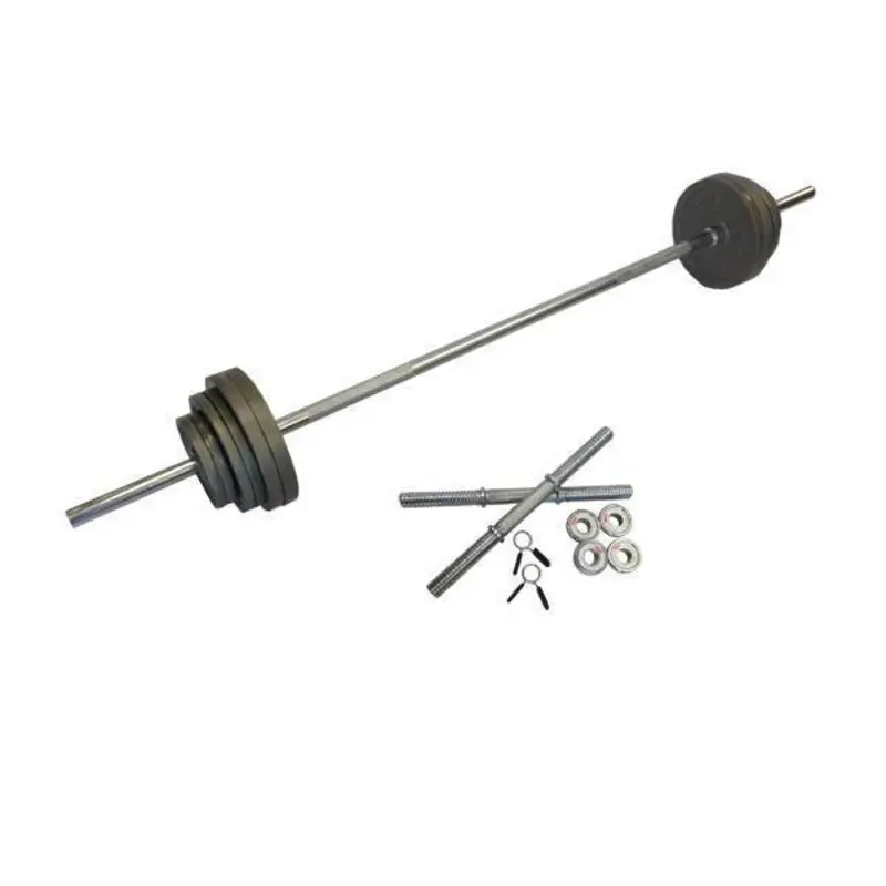 Muscle Motion 48kg Cast Iron Standard Barbell Dumbbell Set