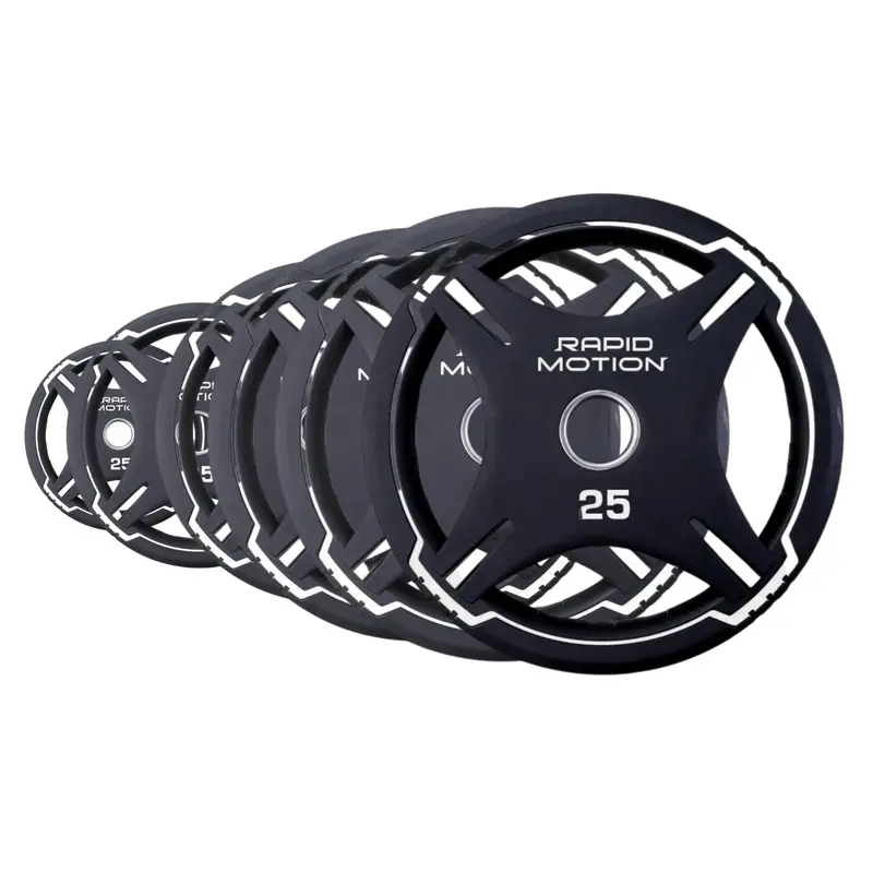 Rapid Motion Urethane Quad-Grip Olympic Weight Plates