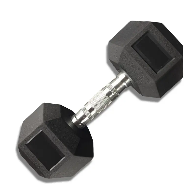 15kg Muscle Motion Rubber Hex Dumbbells (Sold Individually)