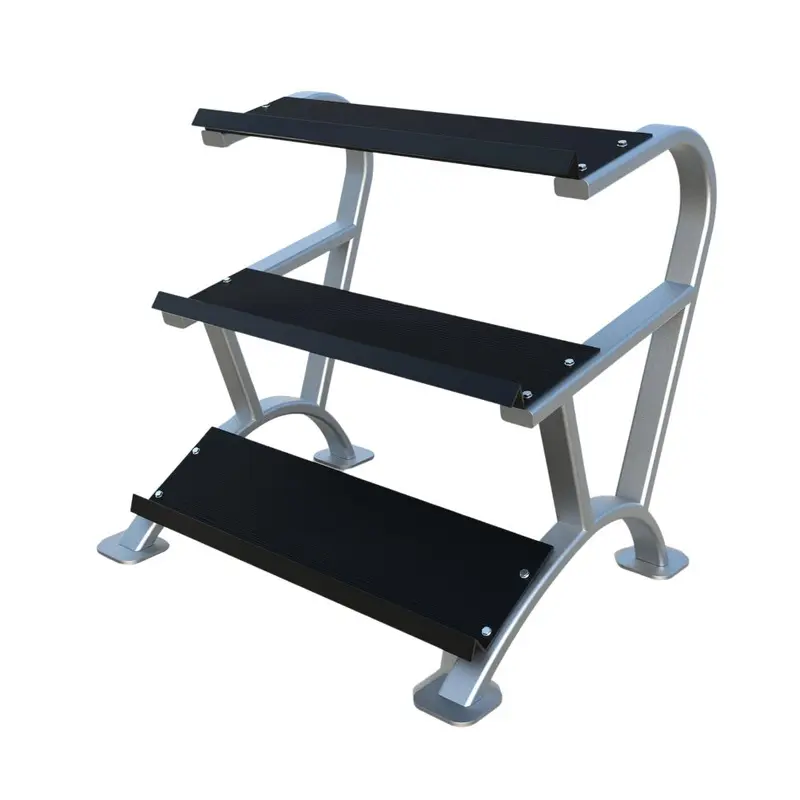 Morgan Commercial 3 Tier Rubber Hex Dumbbell Rack