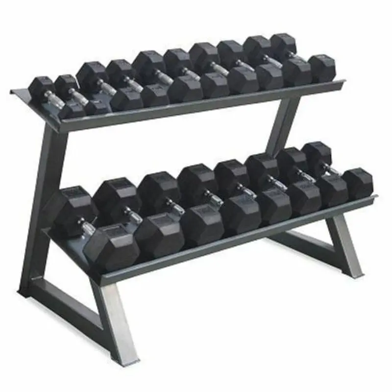 Morgan Rubber Hex Dumbbell Rack - DLX